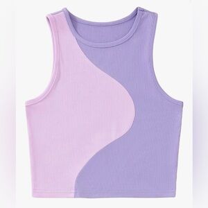 Cropped Ribbed Knit Tank Top